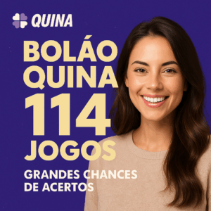 Bolão Quina 114 Jogos 15 Cotas